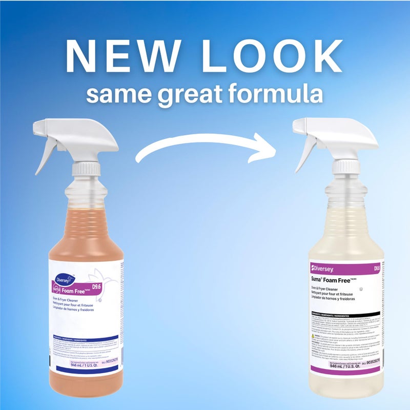 Diversey Suma Foam Free D9.6 Liquid Oven Cleaner And Degreaser, 32 Oz Bottle, 12/carton - Image 4