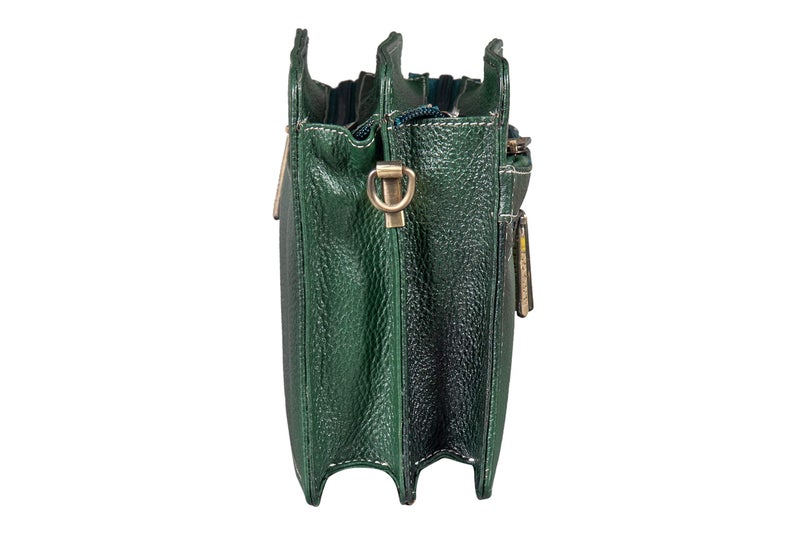 BRAND LEATHER Solid 9 Cms Cosmetic Pouch (M_BL1176_GREEN) - Image 4