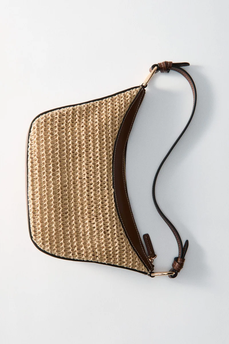H&M Straw-detail crossbody bag