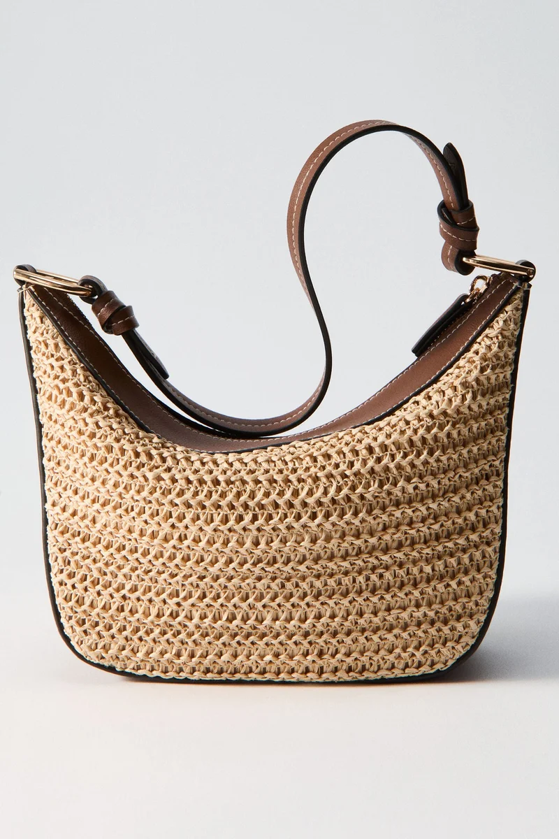 H&M Straw-detail crossbody bag