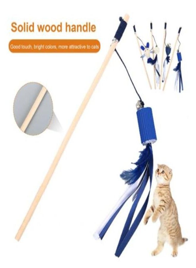 Fashion Teaser Toy Eco-friendly Cat Wand Toy Interesting Interaction Cute Cat Fishing Rod Teaser 4 Piece - Image 3