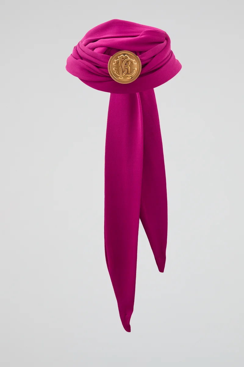 roberto cavalli Roberto Cavalli Pink Logo Scarf