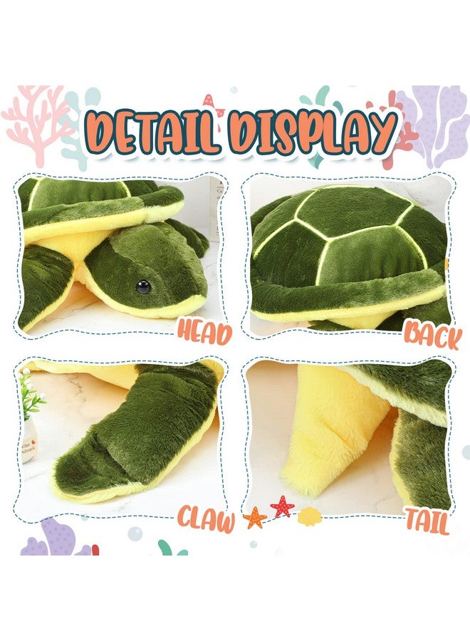 سيفانير سلحفاة محشوة حيوانات سلحفاة بحرية محشوة، سلحفاة محشوة عملاقة، ألعاب وسادة محشوة، دمية سلحفاة محشوة لأعياد الميلاد وعيد الشكر وعيد الهالوين (20 بوصة) - Image 5