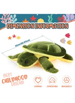 Civaner Turtle Stuffed Animals Sea Turtle Plush, Giant Stuffed Turtle, Plush Pillow Toys, Tortoise Plush Toys Doll For Birthday Christmas Thanksgiving Day Halloween(20 Inches)  - Image 4