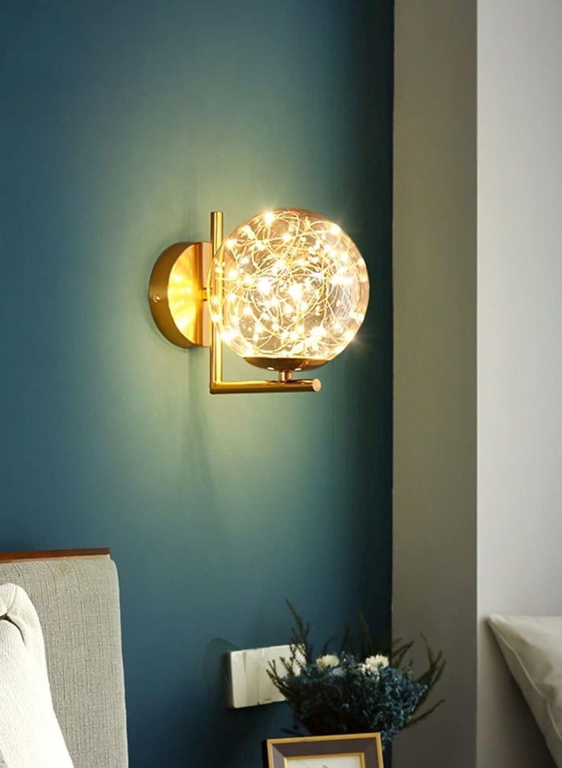 Target Modern Gold Glass Wall Lighting Home Decor for Bedroom, Living Room - Image 1