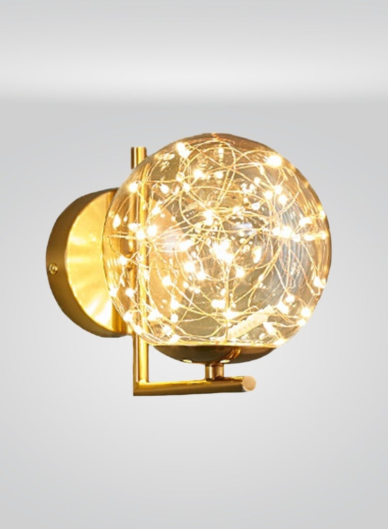 Target Modern Gold Glass Wall Lighting Home Decor for Bedroom, Living Room - Image 2