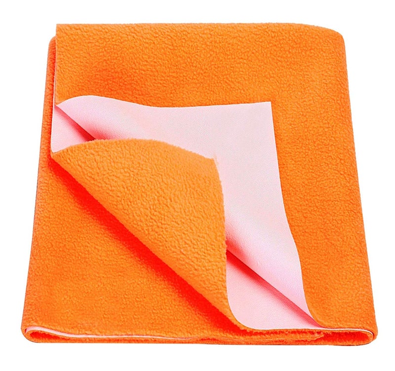 BCARE New Born Baby Boys Girls Waterproof Bed Protector Just Dry Sheet Massage Mat Infant Toddlers Babies Kids 012 Months Pack of 1 Orange - Image 1