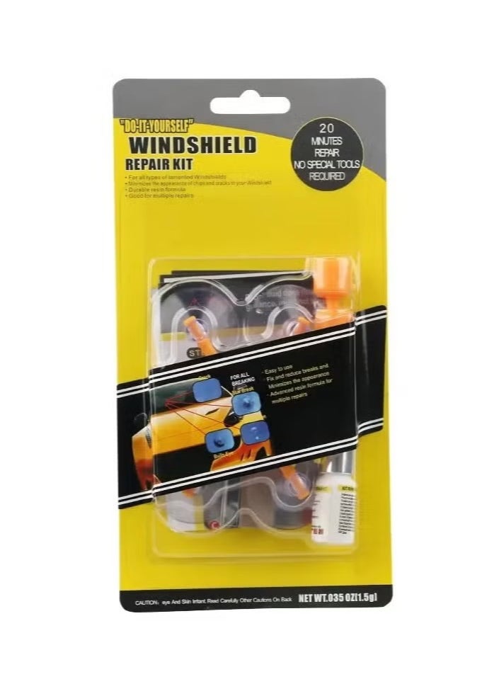 JAJEEK - Windshield DIY Auto Glass Rock Chip Repair Kit – Professional-Grade Resin, Quick & Easy Fix for Star, Horseshoe, and Bull’s Eye Chips, Clear Finish, Comprehensive Tool Set – Works for All Vehicle Types, Save Time & Money - Image 1