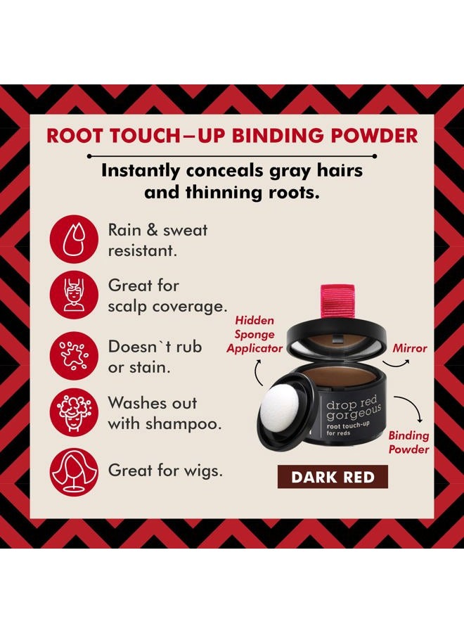 STYLE EDIT Root Touch Up Powder for Dark Red Hair by Style Edit | Mineral Infused Binding Hairline Powder Cover Grays - 2 Pack - Image 2