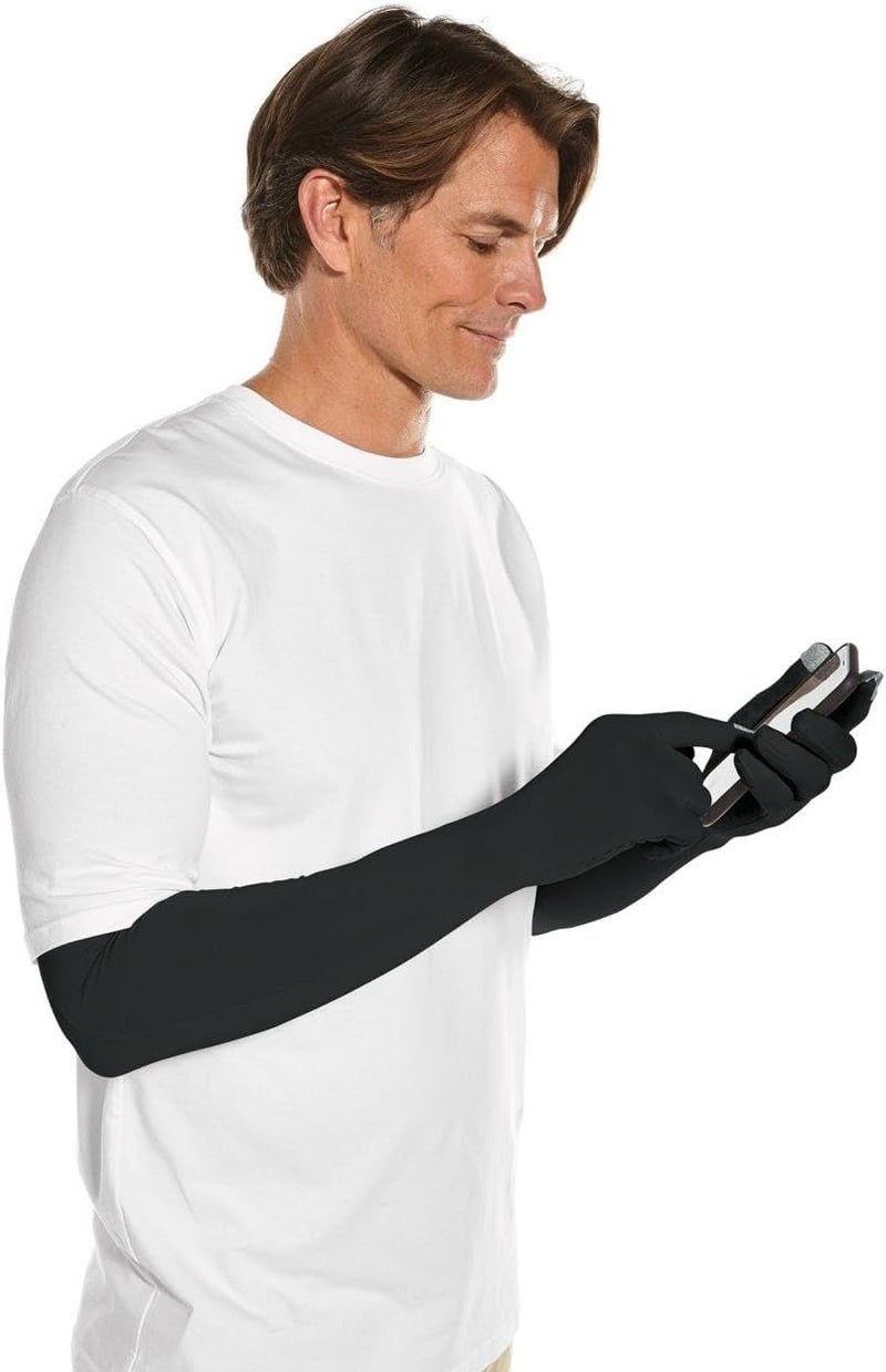 Coolibar UPF 50+ Culebra UV Long Sun Gloves - Sun Protective for Men and Women (X-Small, Black) - Image 4
