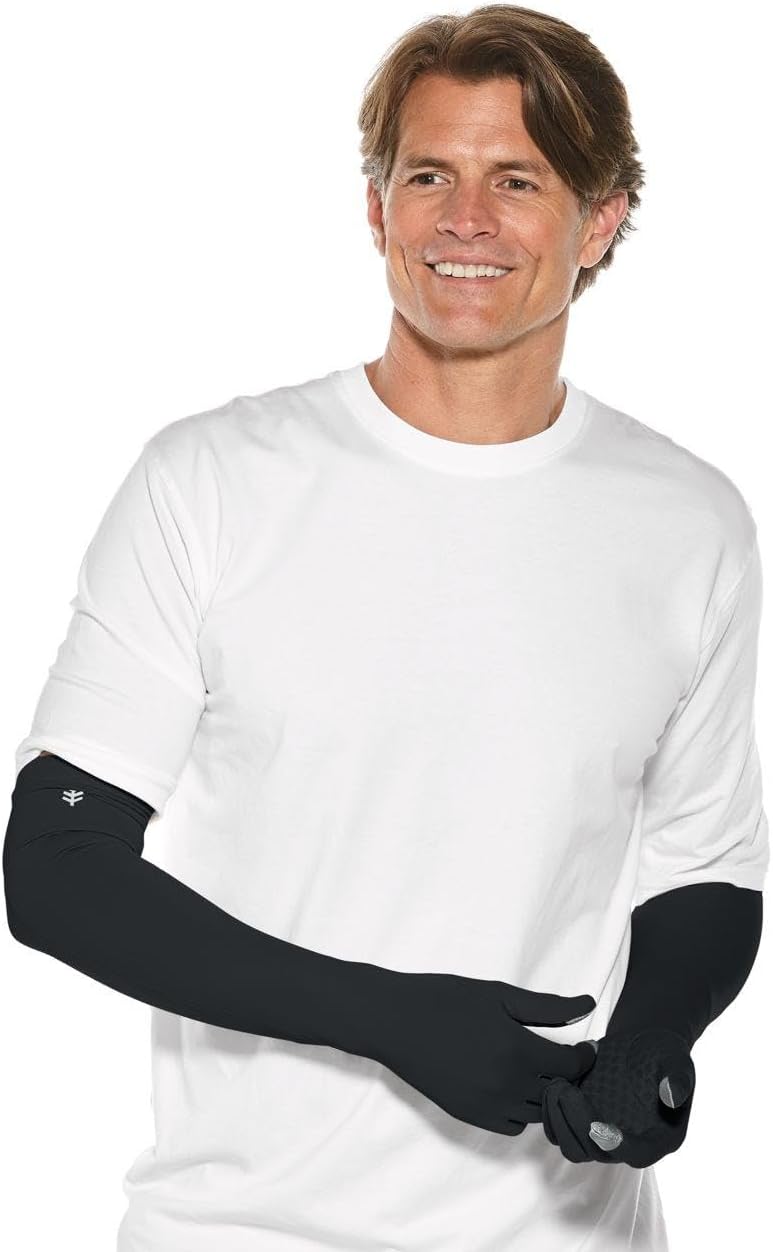 Coolibar UPF 50+ Culebra UV Long Sun Gloves - Sun Protective for Men and Women (X-Small, Black) - Image 5