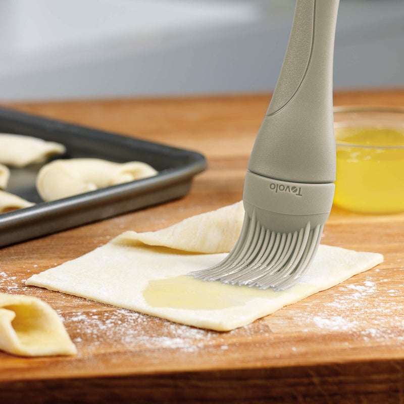 Tovolo Small 7â€ Heat Resistant Kitchen Silicone Cooking Brush Great for Pastry Baking Basting Sauces Marinades Glazing Oil Brushing Baste Meats Pastries Cakes Desserts, Slate Gray - Image 3