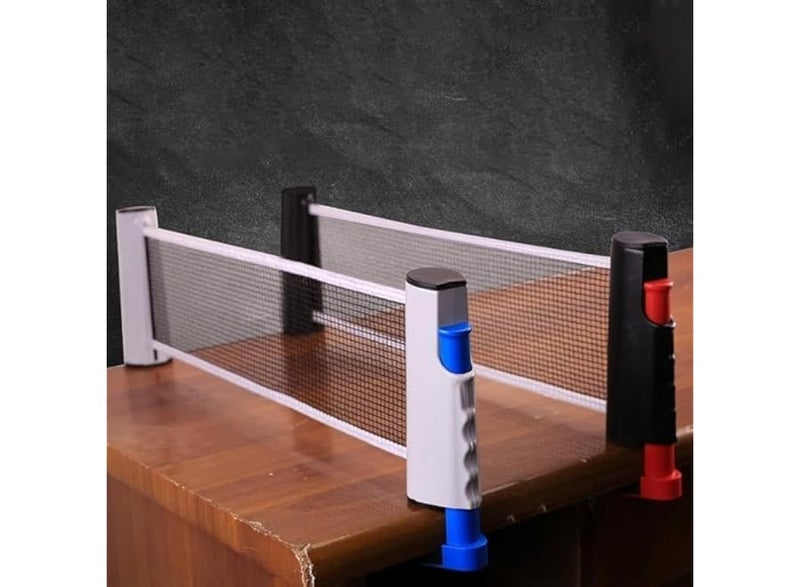 MD Stay Fit Retractable Table Tennis Net, Adjustable and Retractable Ping Pong Replacement Stand, Portable for Any Travel, Multi-Color - Image 5