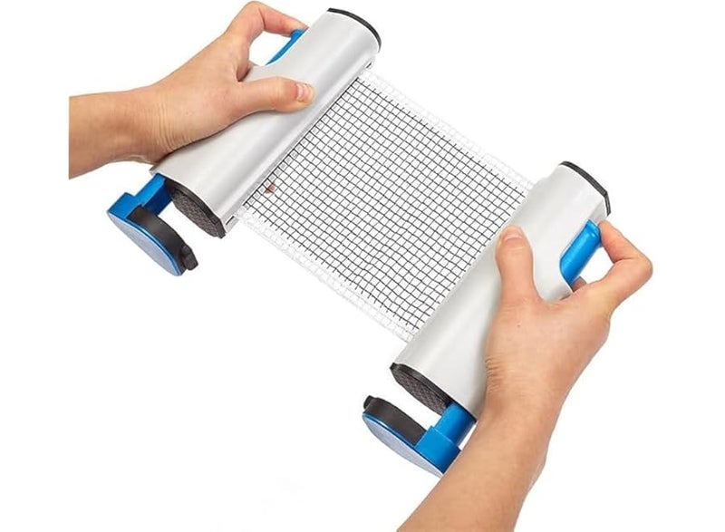 MD Stay Fit Retractable Table Tennis Net, Adjustable and Retractable Ping Pong Replacement Stand, Portable for Any Travel, Multi-Color - Image 2