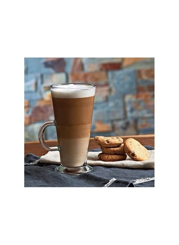 Generic - Tall Coffee Mugs with Handle, Large Size Glass, Tall Funnel Clear Glasses for Iced Coffee, Latte, Cappuccino, Hot Chocolate, Big Plain Glasses Set of 2 - Image 1