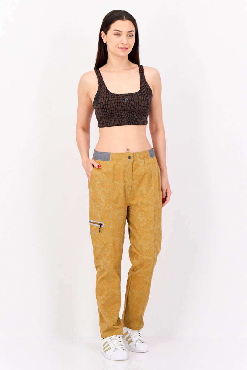 Adidas Women Sportswear Fit Outdoor Track Pants, Brown  - Image 4