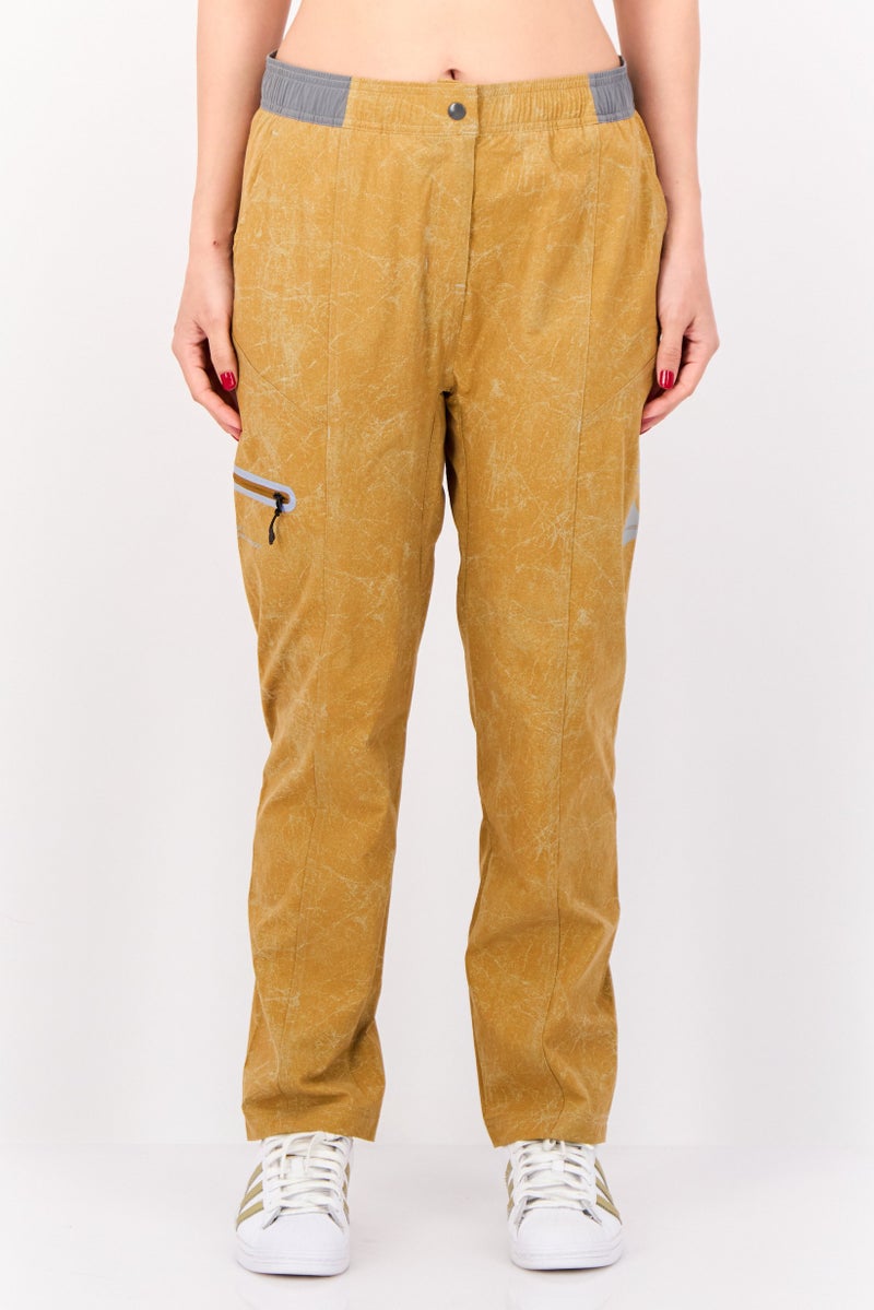 Adidas Women Sportswear Fit Outdoor Track Pants, Brown  - Image 1