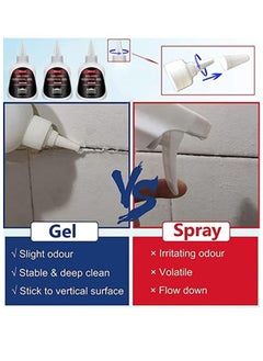 WILLIAM WEIR Mildew Removal Gel，Mold and Mildew Removal Gel Stain Cleaner Household Cleaning for Washing Machine Washer Tiles Grout Sealant Kitchen Bathroom Sinks Showers Bathtub-200g  - Image 5