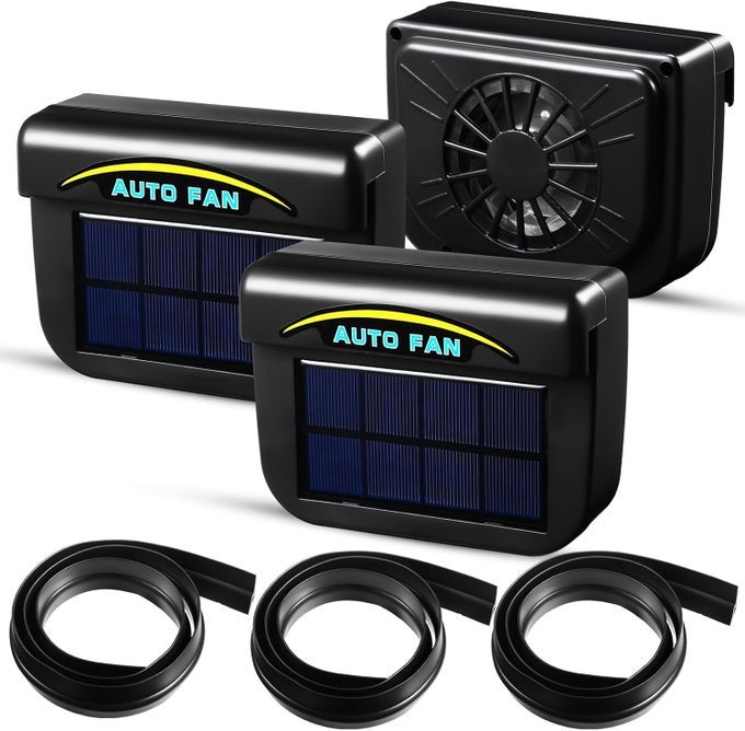 Solar Powered Car Ventilator Fan Set