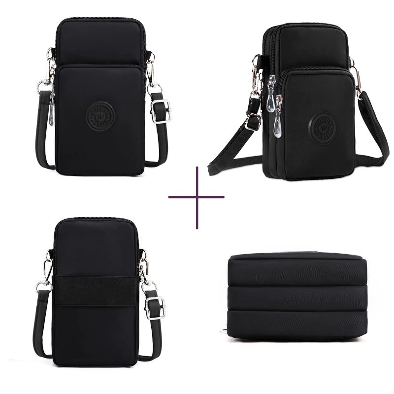 WITERY Small Crossbody Bags for Women - Waterproof Crossboby Purses Mini Shoulder Bag with Adjustable Strap, Nylon Arm Bag Cell Phone Purse Pouch for Travel - Image 2