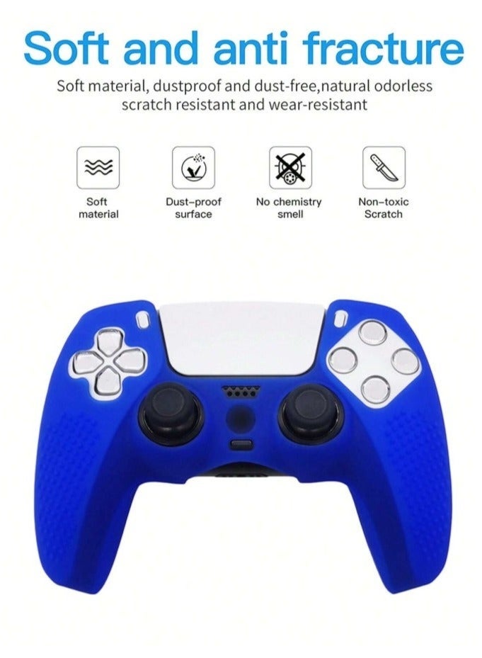 HablTech 2 Set PS5 Controller Cover Skin Case + 20 Thumb Grips Set Compatible with Sony Playstation 5 - Protective Soft Silicone Gel & Anti-Slip Stick Caps Accessories for Video Games Gamepad - Image 2