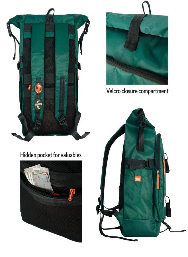 MONKEY TROOPERS Homie Backpack for Men Women Boys Girls,17-inch Laptop, Water-resistant Multi-pockets College Casual Trendy Stylish Designer, Office, Travel, School, College, Picnic Bag (Dark Green) - Image 5