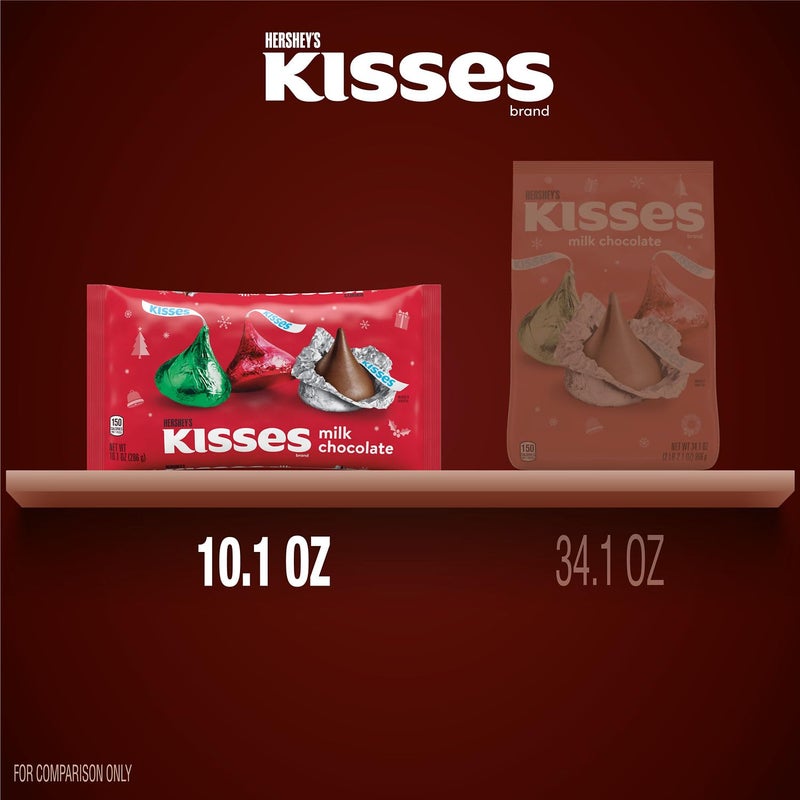 HERSHEY'S KISSES Milk Chocolate, Christmas Candy Bag, 10.1 oz - Image 5