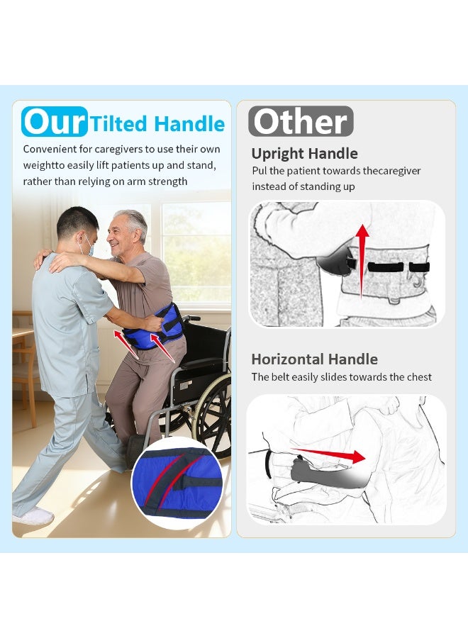 Ehucon Gait Belt for Seniors Transfer Belt Quick Release Buckle, Padded Handles Lift Assist Device for Elderly, PhysicaTherapy Strap, Safety Belt for Elderly - Image 5