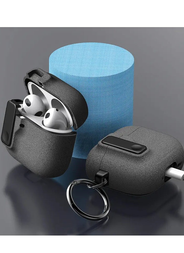 MOCOM AirPods 4 Cover Case Automatic Pop-Up AirPods 4 Case (2024) with Secure Lock Clip | Shockproof, Waterproof, Full-Body Protective Hard PC Cover | All-Around Protection, Wireless Charging Compatible  - Image 3
