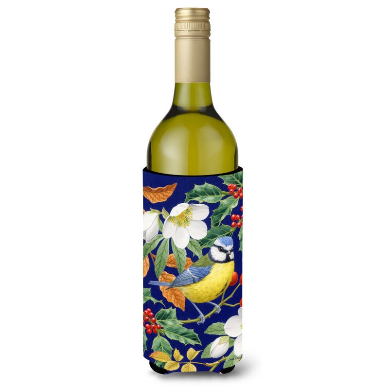 ""Caroline's Treasures Eurasian Blue Tit Wine Bottle Koozie Hugger  750 ml  Multicolor""