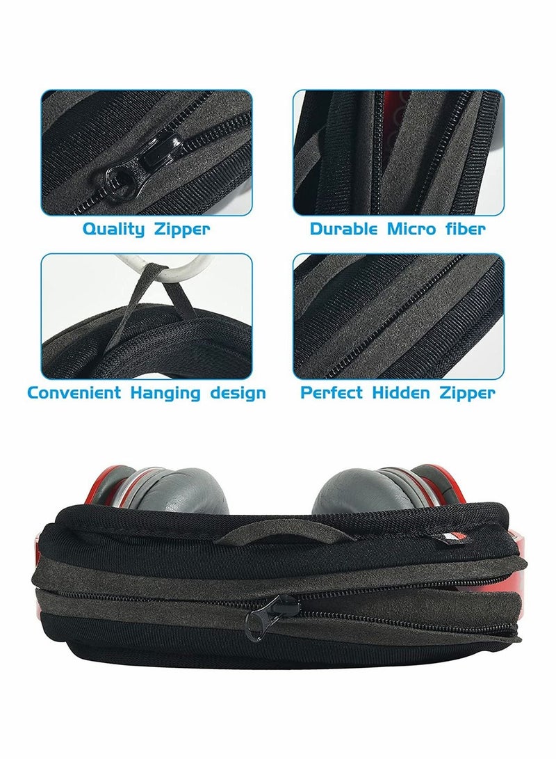 غطاء وسادة وسادة بديل عالمي متوافق مع ATH M50X، لـ QC 35i/35ii، لـ QC25، لـ Solo 2/Solo 3، لسماعات Studio 2/3، وسادة حماية وسادة لسماعات الرأس - Image 4