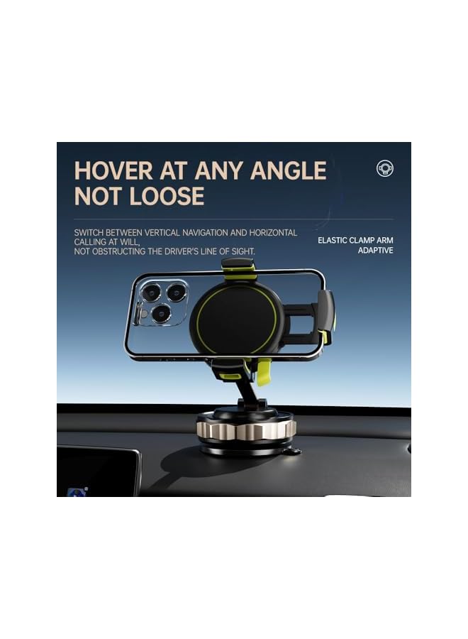 S-TOP Magnetic Car Phone Holder for Dashboard, Universal Phone Cradle with Clip, No Glue Residue, 360° Rotation, Secure Suction Base for All Smartphones - Image 4