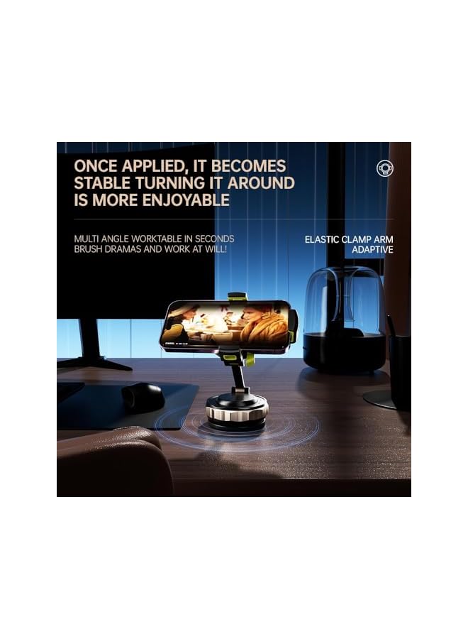 S-TOP Magnetic Car Phone Holder for Dashboard, Universal Phone Cradle with Clip, No Glue Residue, 360° Rotation, Secure Suction Base for All Smartphones - Image 3