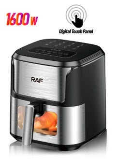 AirFryer 6.8 L Size,1600W, Multi-Purpose Machine One-touch Panel,Easy to clean,360° Turbo Airflow Tech, Nonstick Air Fryers Basket,dishwasher-safe, Oil Reduced by 80%