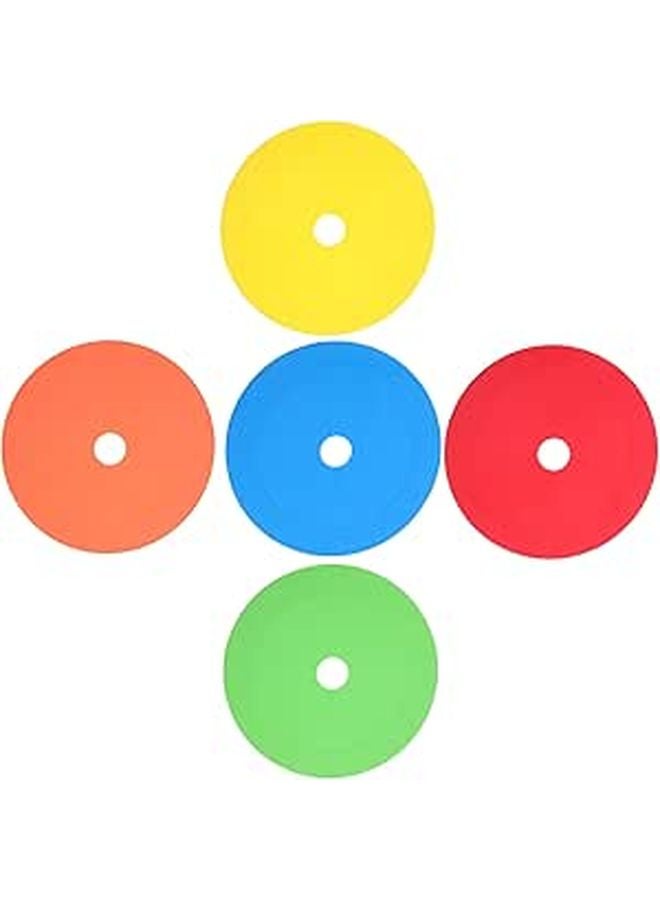 Multi Color Soccer Training Marker Discs with Holes for Field Marking and Sports Equipment 5pcs - Image 1