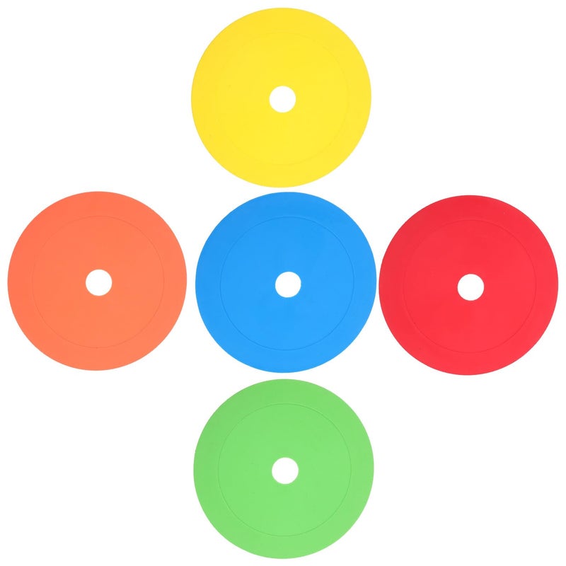 Multi Color Soccer Training Marker Discs with Holes for Field Marking and Sports Equipment 5pcs - Image 2