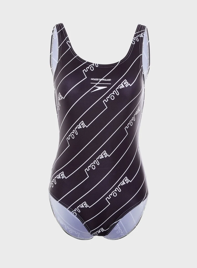 House of Holland x Speedo Monogram Swimsuit