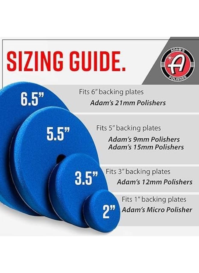Premium Polisher Pads - Expertly Designed To Make Polishing And Paint Correction Easy And Quick - Color Coded To Match With Recommended Polishes. (White Polish Pad, 2")