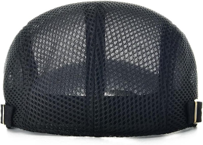 VOBOOM Men Breathable Mesh Summer Hat Adjustable Newsboy Beret Ivy Cabbie Flat Cap - Image 3