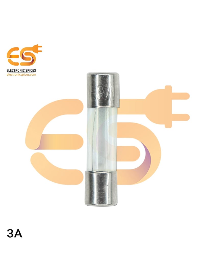 Electronicspices Electronic Spices 3A 250V 5mm x 20mm Fast Acting Glass Tube Cartridge Fuse Pack of 500  - Image 3