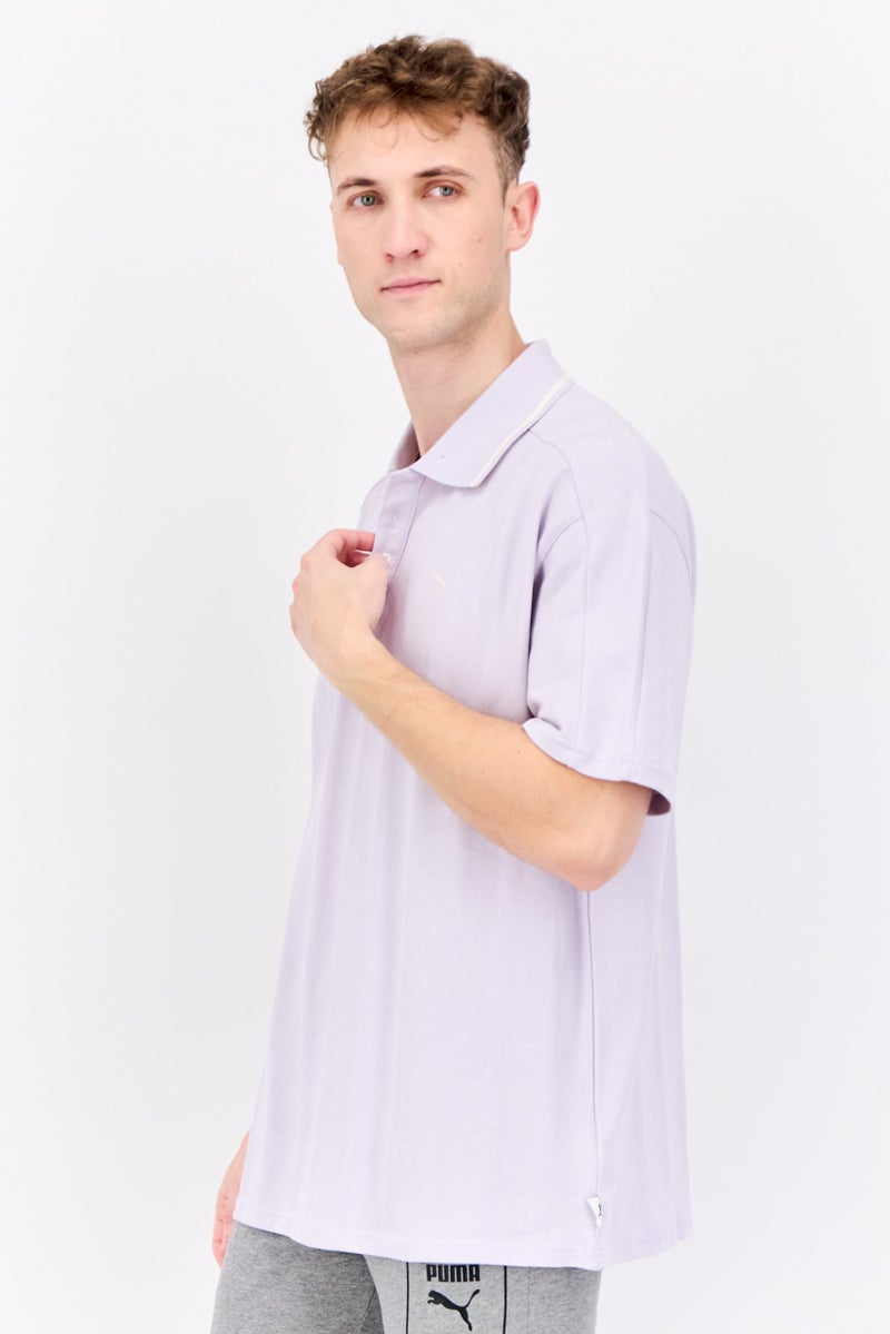 PUMA Puma x Select Men Sportswear Fit Short Sleeves Outdoor Polo Shirt, Lavender  - Image 2
