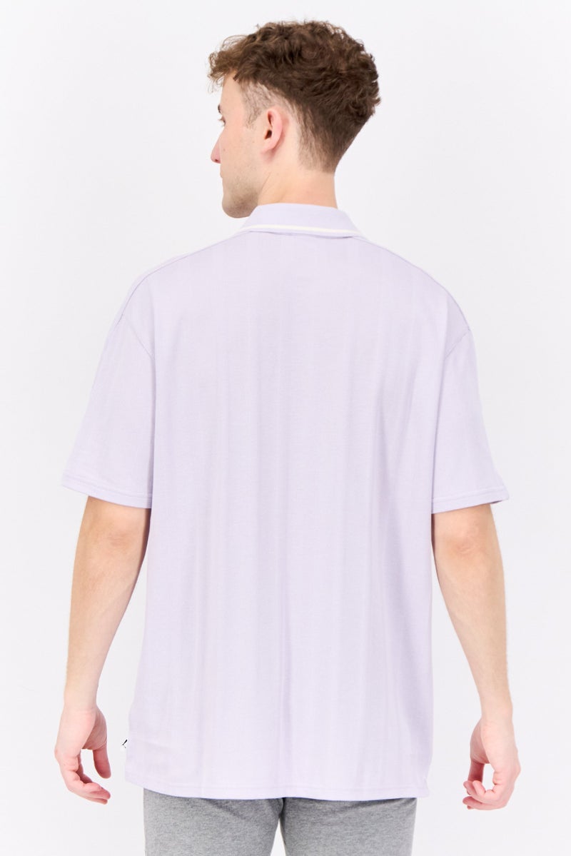 PUMA Puma x Select Men Sportswear Fit Short Sleeves Outdoor Polo Shirt, Lavender  - Image 3