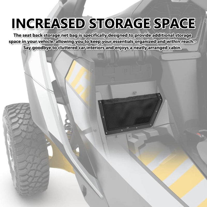 Vehicle Organization Net Bag: Black High Capacity Mesh Storage - Secure Elastic Closure Breathable Design for Vehicle Cabin Interior Organization - Image 4