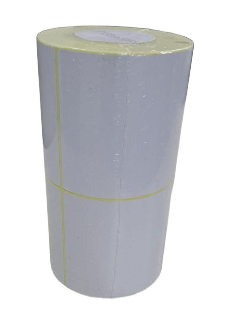 (2)  رول ورق بوليصات الشحن 500x2 استكر حراري للطابعات الحراريه مقاس 10x15 سم - 4x6 انش (طابعات البوليصات) - Image 3