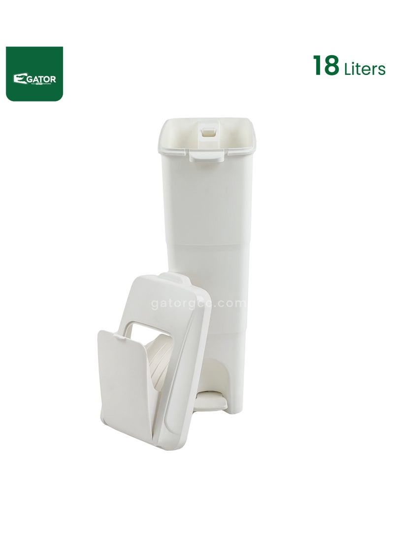 Double Class Feminine Hygiene Bin 18L White - Image 3