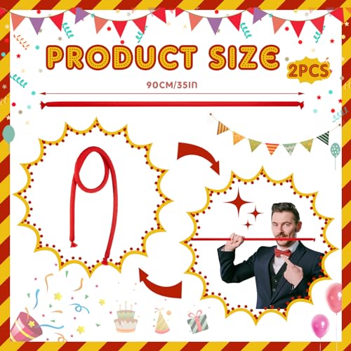 Rotatingpals 2 Pcs Magic Trick Rope Magic Tricks Stiff Rope Flexible Comedy Stage Close up Trick Illusion Gimmick Props for Comedy Stage Beginner - Image 5