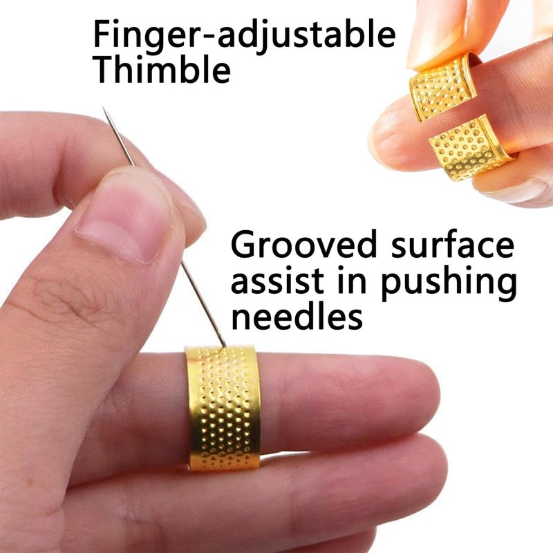 Cyhdddr 37Pcs Sewing Tool Set, Steel Sewing Needle Kit, Threader and Needle Repair Kit Needle Threaders for Hand Sewing - Image 4