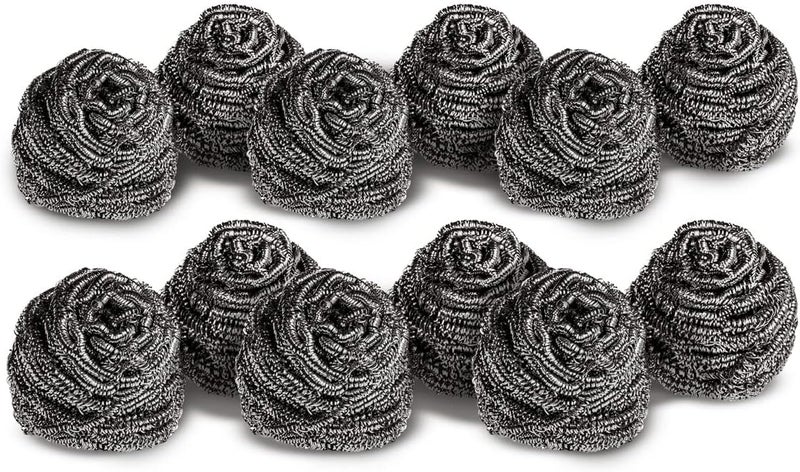 Scotch Brite Scotch-Brite Stainless Steel Metal Spiral Scrub Sponge, 12 pieces/pack Ideal for Cast Iron Pans Powerful Scrubbing Hard cleaning Kitchen sponge Scrub Kitchen, Garage, Outdoor| Value pack - Image 1