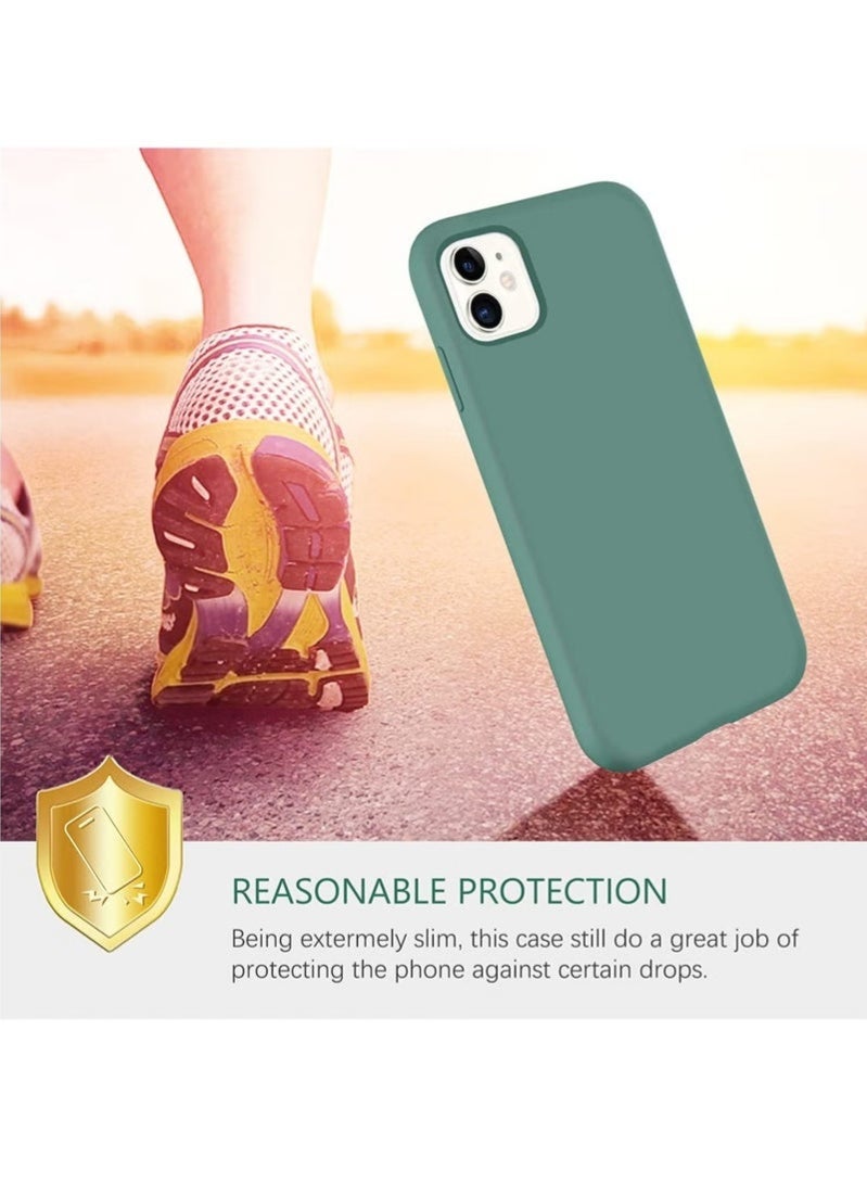 ليدين جراب سيليكون لهاتف iPhone 11، جراب هاتف كامل الجسم، ناعم الملمس، غطاء مقاوم للصدمات مع بطانة من الألياف الدقيقة - Image 2