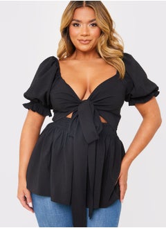 In the style Tie Detail Puff Sleeve Top  - Image 1